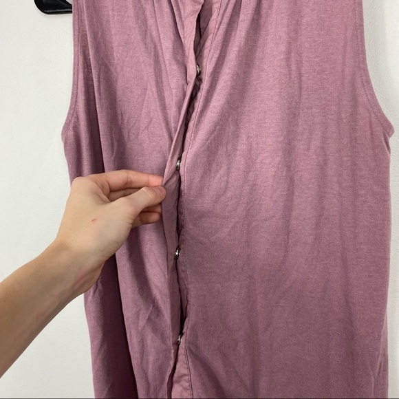 Simply Vera Vera Wang Mauve Tank with Jewell Accents - Picture 5 of 6